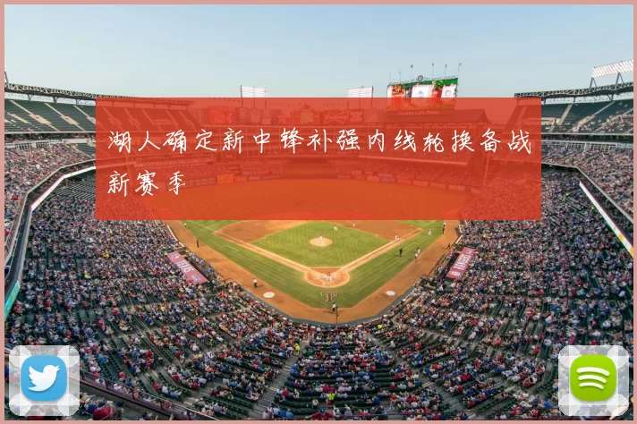 湖人确定新中锋补强内线轮换备战新赛季